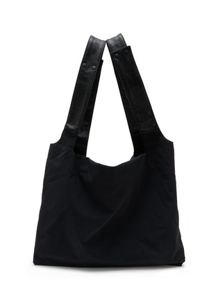 细节 - 点击放大 - DISCORD YOHJI YAMAMOTO - Leather Trim Patch Dot Tote Bag