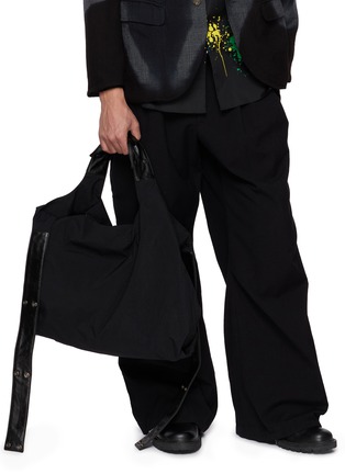 背面 - 点击放大 - DISCORD YOHJI YAMAMOTO - Leather Trim Patch Dot Tote Bag