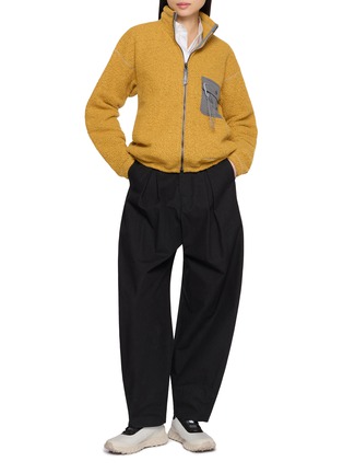 模特儿示范图 - 点击放大 - AND WANDER - Stand Collar Zip Up Jacket