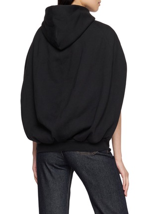 背面 - 点击放大 - BALENCIAGA - Balloon Cape Cotton Fleece Hoodie