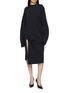 模特儿示范图 - 点击放大 - BALENCIAGA - Tucked In Cotton Midi Dress
