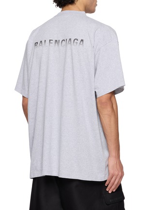 背面 - 点击放大 - BALENCIAGA - Oversized Gradient Logo Cotton T-Shirt