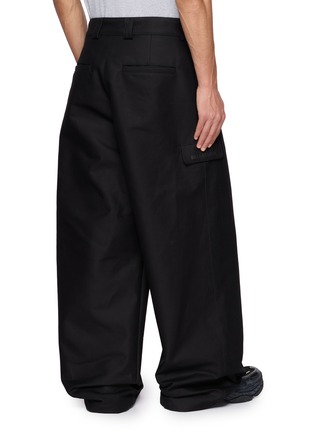 背面 - 点击放大 - BALENCIAGA - Wide Leg Double Cotton Gabardine Workwear Pants