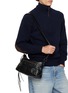模特儿示范图 - 点击放大 - BALENCIAGA - Small Le City Moto Leather Bag