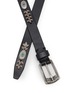 细节 - 点击放大 - PUNTOVITA ARSENICE - Teal Centre Concho Embellished Leather Belt