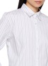  - THEORY - Tab Back Cropped Stretch Shirt
