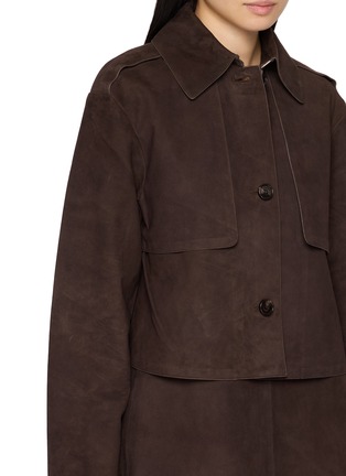  - THEORY - Crop Suede Trench Coat