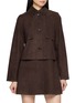 首图 - 点击放大 - THEORY - Crop Suede Trench Coat