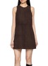 首图 - 点击放大 - THEORY - Suede Mini Shift Dress