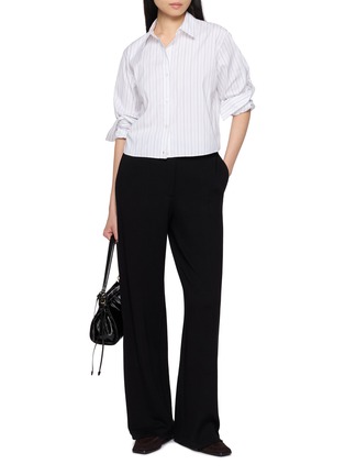 模特儿示范图 - 点击放大 - THEORY - Straight Leg Stretch Knit Pants
