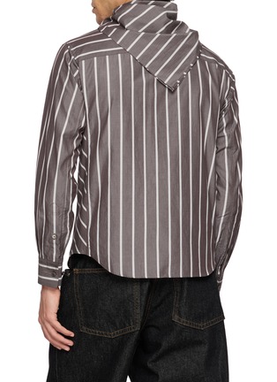 背面 - 点击放大 - BEAUTIFUL PEOPLE - Scarf Neck Striped Shirt