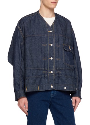细节 - 点击放大 - BEAUTIFUL PEOPLE - Double End Medium Wash Denim Jacket