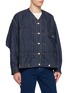 细节 - 点击放大 - BEAUTIFUL PEOPLE - Double End Medium Wash Denim Jacket