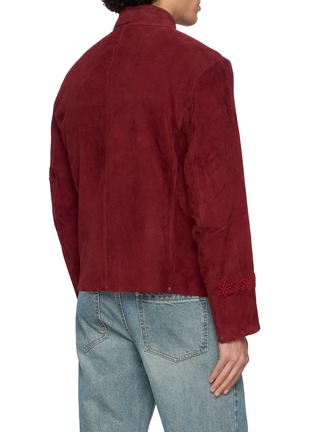 背面 - 点击放大 - KARTIK RESEARCH - Floral Embroidered Suede Wedding Jacket