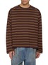 首图 - 点击放大 - ANCELLM - Border Striped Long Sleeve T-Shirt