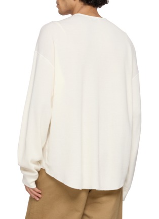 背面 - 点击放大 - ANCELLM - Relaxed Henley Long Sleeve T-Shirt