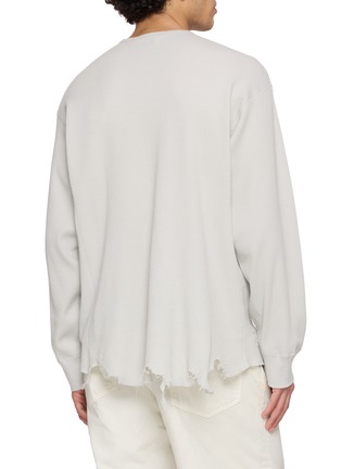 背面 - 点击放大 - ANCELLM - Damaged Waffle Crewneck T-Shirt