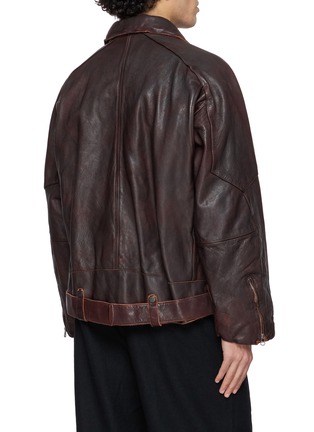 背面 - 点击放大 - ANCELLM - Aged Belted Biker Jacket