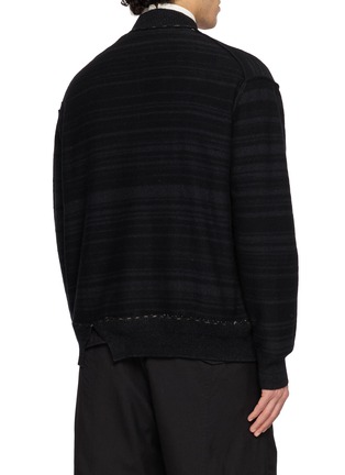 背面 - 点击放大 - THE VIRIDI-ANNE - Striped Zip Up Cardigan