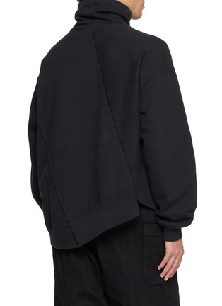 背面 - 点击放大 - THE VIRIDI-ANNE - Diagonal-Panel Turtleneck Sweatshirt