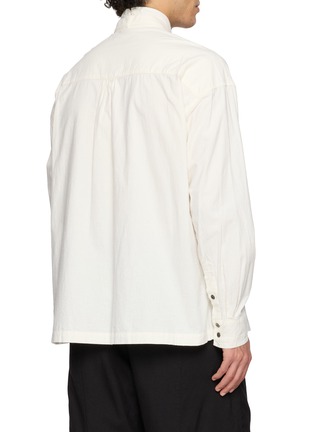 背面 - 点击放大 - THE VIRIDI-ANNE - Tie-Neck Double-Pocket Shirt