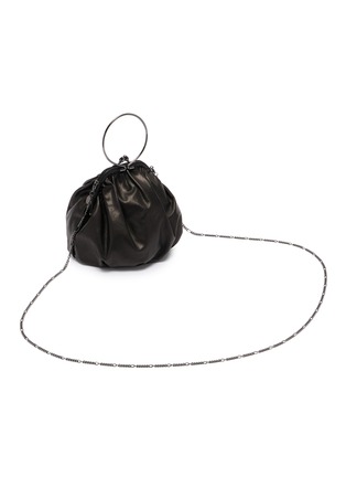 细节 - 点击放大 - DISCORD YOHJI YAMAMOTO - Drape Clasp Pouch Leather Bag