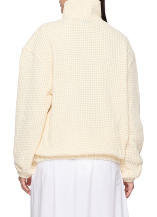 背面 - 点击放大 - YOUNG N SANG - Quarter Zip Waffle Knit Pullover