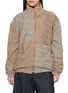 首图 - 点击放大 - YOUNG N SANG - Patchwork Zip Up Knit Jacket