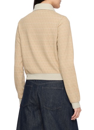 背面 - 点击放大 - YOUNG N SANG - Patchwork Long Sleeve Polo Shirt