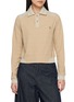 首图 - 点击放大 - YOUNG N SANG - Patchwork Long Sleeve Polo Shirt