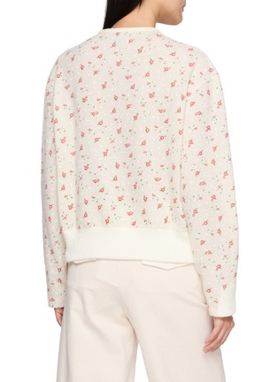 背面 - 点击放大 - YOUNG N SANG - Floral Split-Neck Knit Top