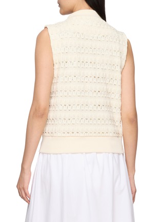 背面 - 点击放大 - YOUNG N SANG - Open Knit Button-Up Vest