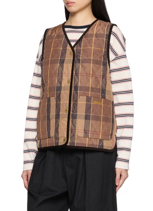 细节 - 点击放大 - BARBOUR - ICONS 双面穿格纹马甲