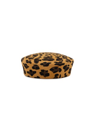 模特儿示范图 - 点击放大 - RUSLAN BAGINSKY - Leopard Print Felt Pillbox Hat