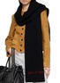 模特儿示范图 - 点击放大 - RUSLAN BAGINSKY - Embroidered Merino Wool Scarf