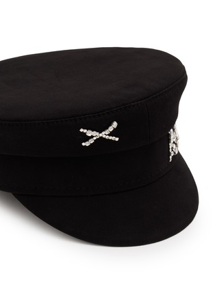 细节 - 点击放大 - RUSLAN BAGINSKY - Crystal Embellished Cotton Baker Boy Cap