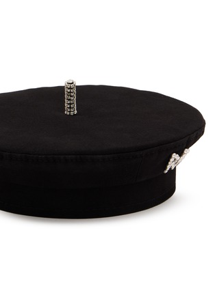 细节 - 点击放大 - RUSLAN BAGINSKY - Crystal Embellished Cotton Beret
