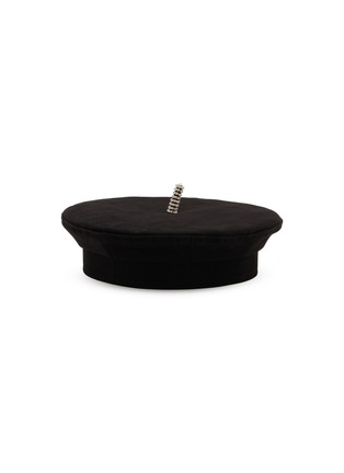 模特儿示范图 - 点击放大 - RUSLAN BAGINSKY - Crystal Embellished Cotton Beret