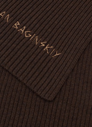 细节 - 点击放大 - RUSLAN BAGINSKY - Embroidered Merino Wool Scarf