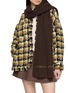 模特儿示范图 - 点击放大 - RUSLAN BAGINSKY - Embroidered Merino Wool Scarf