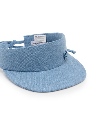 细节 - 点击放大 - RUSLAN BAGINSKY - Bow Detail Denim Visor