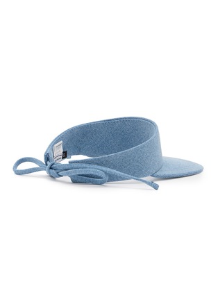 模特儿示范图 - 点击放大 - RUSLAN BAGINSKY - Bow Detail Denim Visor