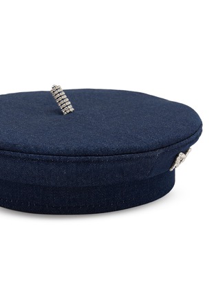 细节 - 点击放大 - RUSLAN BAGINSKY - Crystal Embellished Denim Beret