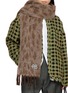 模特儿示范图 - 点击放大 - RUSLAN BAGINSKY - Logo Embroidered Alpaca Blend Scarf