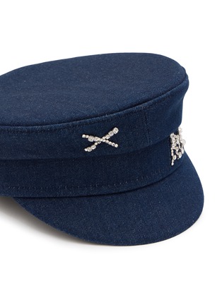 细节 - 点击放大 - RUSLAN BAGINSKY - Crystal Embellished Denim Baker Boy Cap