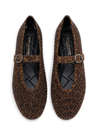 细节 - 点击放大 - KURT GEIGER - MAYFAIR 仿钻豹纹玛丽珍平底鞋