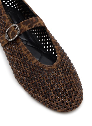 细节 - 点击放大 - KURT GEIGER - MAYFAIR 仿钻豹纹玛丽珍平底鞋