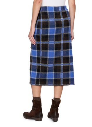 背面 - 点击放大 - GUEST IN RESIDENCE - TARTAN 格纹流苏围裹中长半身裙