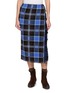 GUEST IN RESIDENCE TARTAN 格纹流苏围裹中长半身裙