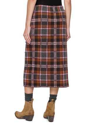 背面 - 点击放大 - GUEST IN RESIDENCE - TARTAN 格纹流苏围裹中长半身裙
